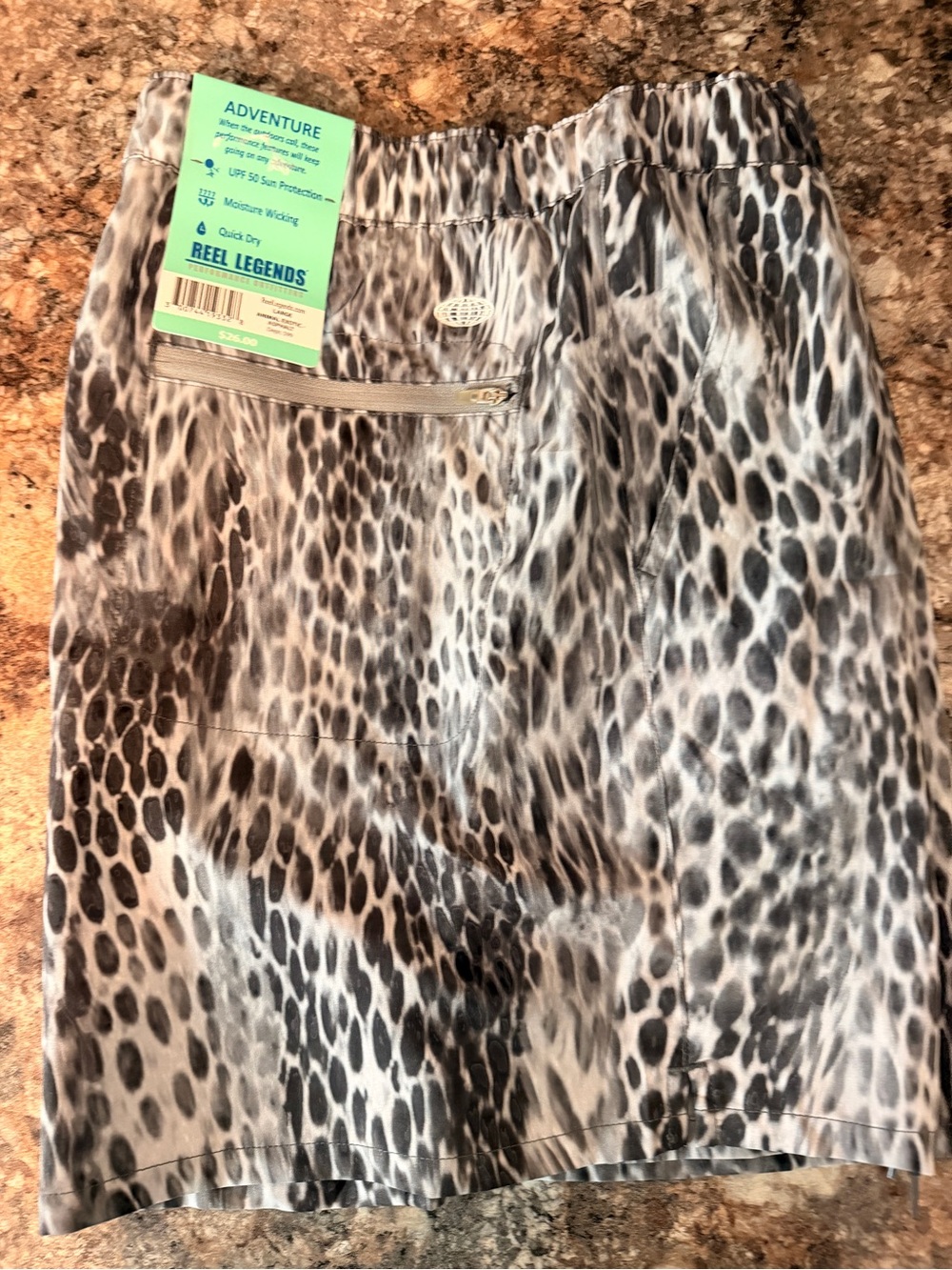 Reel Legends Ladies  Leopard-Print Dri-Fit Shorts